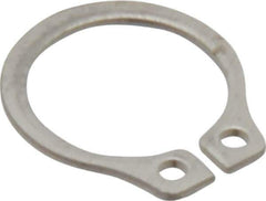 Rotor Clip - 8.94mm Groove Diam, 3/8" Shaft Diam, Passivated Stainless Steel, Snap External Retaining Rings - 0.029" Groove Width, 0.012" Groove Depth, 0.025" Ring Thickness, Grade 15-7 Grade 632 - Apex Tool & Supply