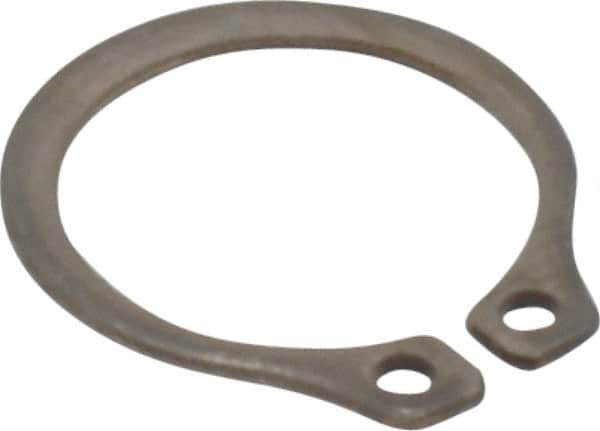 Rotor Clip - 10.46mm Groove Diam, 7/16" Shaft Diam, Passivated Stainless Steel, Snap External Retaining Rings - 0.029" Groove Width, 0.013" Groove Depth, 0.025" Ring Thickness, Grade 15-7 Grade 632 - Apex Tool & Supply