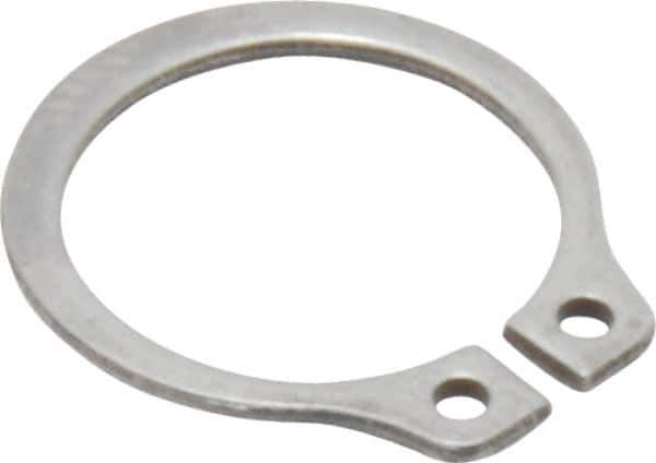 Rotor Clip - 11.89mm Groove Diam, 1/2" Shaft Diam, Passivated Stainless Steel, Snap External Retaining Rings - 0.039" Groove Width, 0.016" Groove Depth, 0.035" Ring Thickness, Grade 15-7 Grade 632 - Apex Tool & Supply