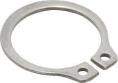 Rotor Clip - 11.89mm Groove Diam, 1/2" Shaft Diam, Passivated Stainless Steel, Snap External Retaining Rings - 0.039" Groove Width, 0.016" Groove Depth, 0.035" Ring Thickness, Grade 15-7 Grade 632 - Apex Tool & Supply