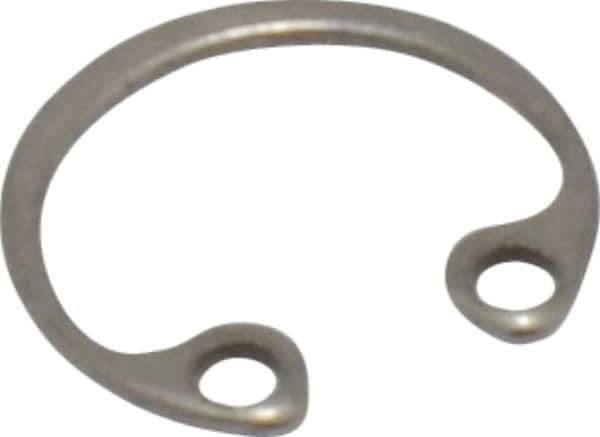 Rotor Clip - 0.015" Thick, Passivated Finish, Stainless Steel Snap Internal Retaining Ring - 0.02" Groove Width, 0.009" Groove Depth, 0.268" Groove Diam, Grade 15-7 Grade 632 - Apex Tool & Supply