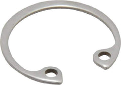 Rotor Clip - 0.035" Thick, Passivated Finish, Stainless Steel Snap Internal Retaining Ring - 0.039" Groove Width, 0.02" Groove Depth, 0.665" Groove Diam, Grade 15-7 Grade 632 - Apex Tool & Supply