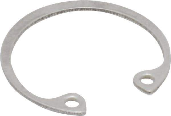 Rotor Clip - 0.035" Thick, Passivated Finish, Stainless Steel Snap Internal Retaining Ring - 0.039" Groove Width, 0.023" Groove Depth, 0.796" Groove Diam, Grade 15-7 Grade 632 - Apex Tool & Supply