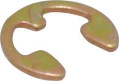 Rotor Clip - 3.73mm Groove Diam, 3/16" Shaft Diam, Cadmium-Plated Steel, E Style External Retaining Rings - 0.029" Groove Width, 0.02" Groove Depth, 0.025" Ring Thickness, Grade 1060-1090 - Apex Tool & Supply