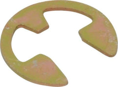 Rotor Clip - 5.33mm Groove Diam, 1/4" Shaft Diam, Cadmium-Plated Steel, E Style External Retaining Rings - 0.029" Groove Width, 0.02" Groove Depth, 0.025" Ring Thickness, Grade 1060-1090 - Apex Tool & Supply