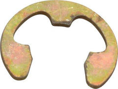 Rotor Clip - 10.06mm Groove Diam, 1/2" Shaft Diam, Cadmium-Plated Steel, E Style External Retaining Rings - 0.046" Groove Width, 0.052" Groove Depth, 0.042" Ring Thickness, Grade 1060-1090 - Apex Tool & Supply