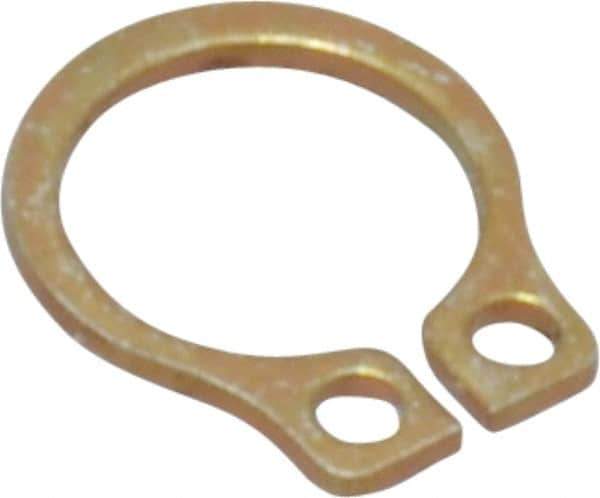 Rotor Clip - 5.84mm Groove Diam, 1/4" Shaft Diam, Cadmium-Plated Steel, Snap External Retaining Rings - 0.029" Groove Width, 0.01" Groove Depth, 0.025" Ring Thickness, Grade 1060-1090 - Apex Tool & Supply