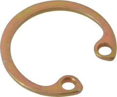 Rotor Clip - 0.025" Thick, Cadmium-Plated Finish, Steel Snap Internal Retaining Ring - 0.029" Groove Width, 0.011" Groove Depth, 0.397" Groove Diam, Grade 1060-1090 - Apex Tool & Supply