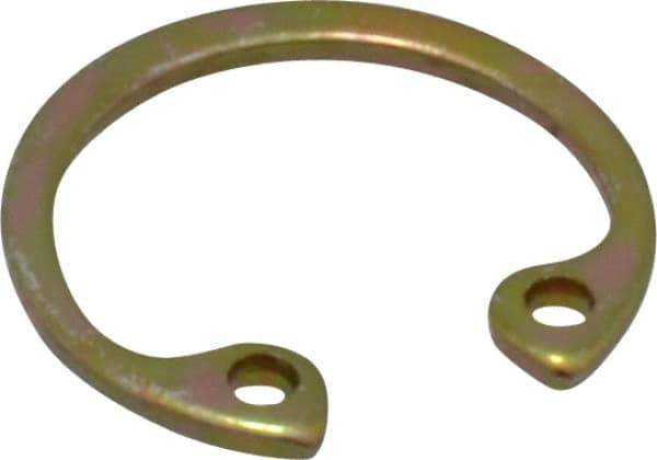 Rotor Clip - 0.035" Thick, Cadmium-Plated Finish, Steel Snap Internal Retaining Ring - 0.039" Groove Width, 0.015" Groove Depth, 0.53" Groove Diam, Grade 1060-1090 - Apex Tool & Supply