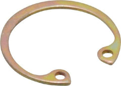Rotor Clip - 0.035" Thick, Cadmium-Plated Finish, Steel Snap Internal Retaining Ring - 0.039" Groove Width, 0.023" Groove Depth, 0.796" Groove Diam, Grade 1060-1090 - Apex Tool & Supply