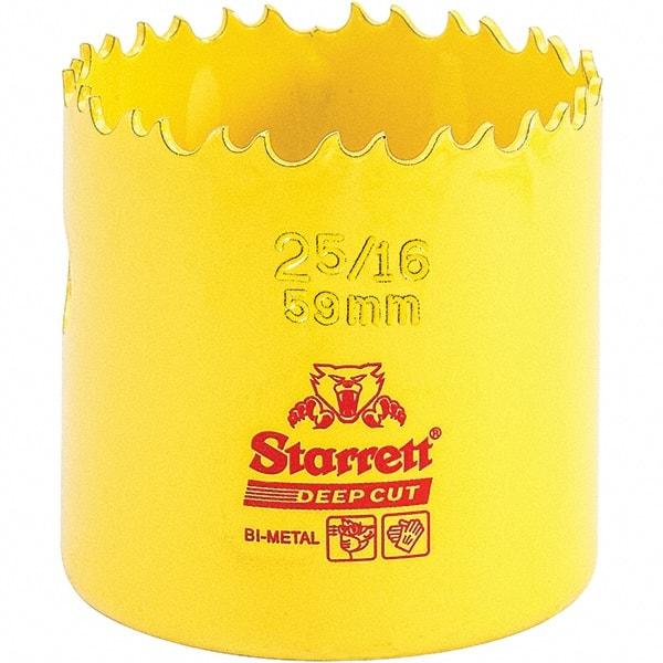 Starrett - 2-5/16" Diam, 2" Cutting Depth, Hole Saw - High Speed Steel Saw, Toothed Edge - Apex Tool & Supply