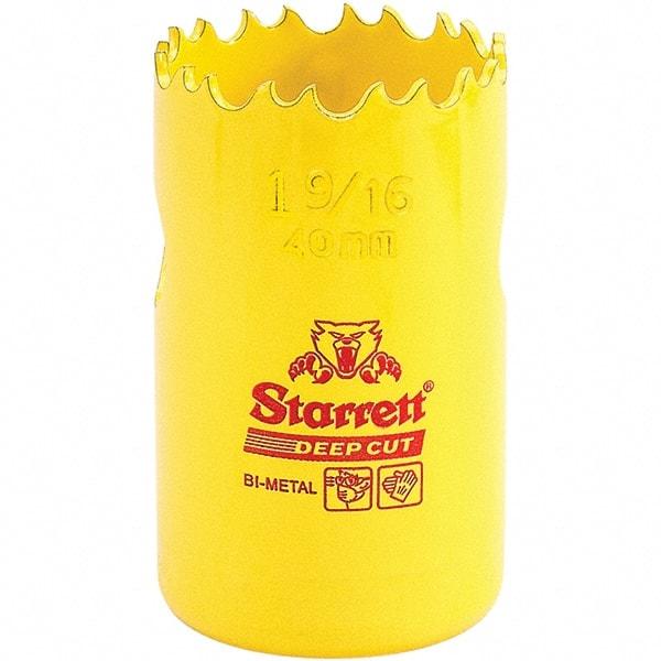 Starrett - 1-9/16" Diam, 2" Cutting Depth, Hole Saw - High Speed Steel Saw, Toothed Edge - Apex Tool & Supply