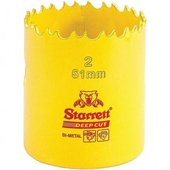 Starrett - 2" Diam, 2" Cutting Depth, Hole Saw - High Speed Steel Saw, Toothed Edge - Apex Tool & Supply