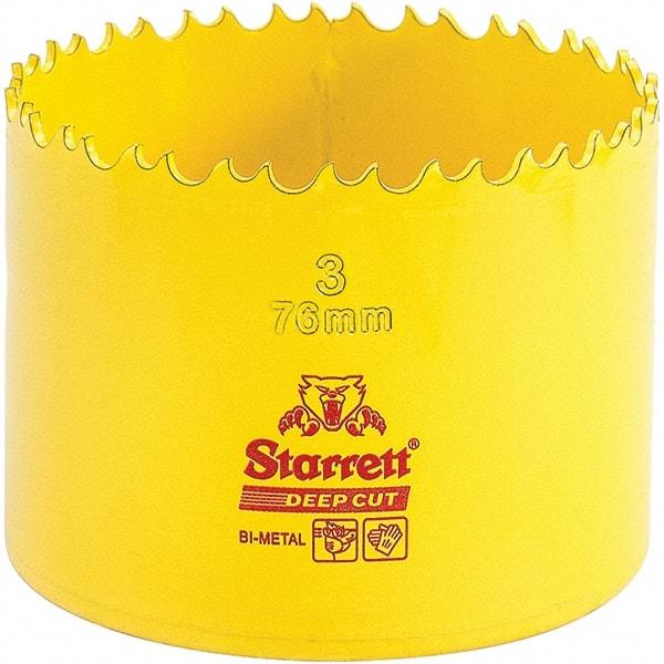 Starrett - 3" Diam, 2" Cutting Depth, Hole Saw - High Speed Steel Saw, Toothed Edge - Apex Tool & Supply