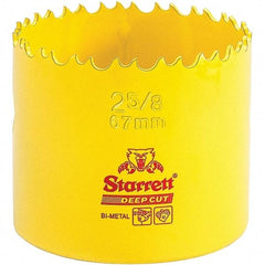 Starrett - 2-5/8" Diam, 2" Cutting Depth, Hole Saw - High Speed Steel Saw, Toothed Edge - Apex Tool & Supply
