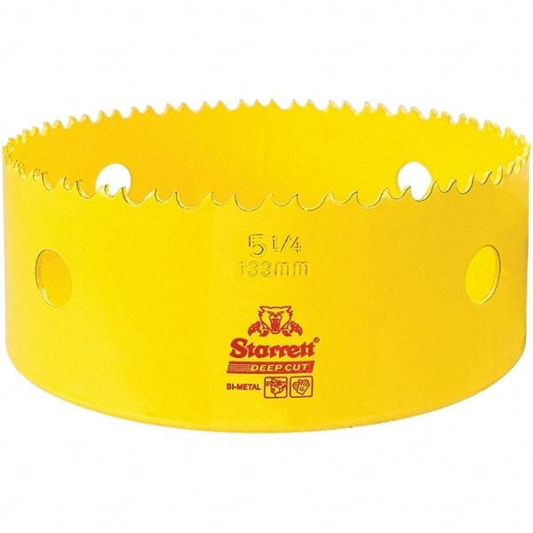 Starrett - 5-1/4" Diam, 2" Cutting Depth, Hole Saw - High Speed Steel Saw, Toothed Edge - Apex Tool & Supply