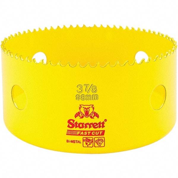 Starrett - 3-7/8" Diam, 1-5/8" Cutting Depth, Hole Saw - High Speed Steel Saw, Toothed Edge - Apex Tool & Supply