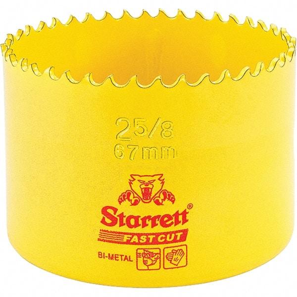 Starrett - 2-5/8" Diam, 1-5/8" Cutting Depth, Hole Saw - High Speed Steel Saw, Toothed Edge - Apex Tool & Supply