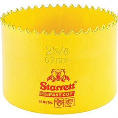 Starrett - 2-5/8" Diam, 1-5/8" Cutting Depth, Hole Saw - High Speed Steel Saw, Toothed Edge - Apex Tool & Supply