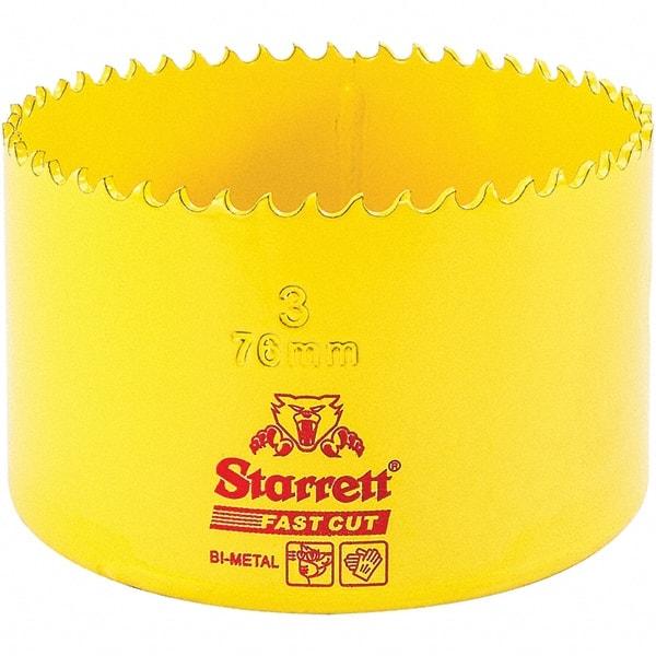 Starrett - 3" Diam, 1-5/8" Cutting Depth, Hole Saw - High Speed Steel Saw, Toothed Edge - Apex Tool & Supply