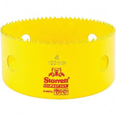 Starrett - 4" Diam, 1-5/8" Cutting Depth, Hole Saw - High Speed Steel Saw, Toothed Edge - Apex Tool & Supply