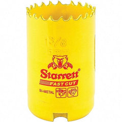 Starrett - 1-3/8" Diam, 1-5/8" Cutting Depth, Hole Saw - High Speed Steel Saw, Toothed Edge - Apex Tool & Supply
