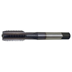 ‎1/4-20 UNC 4 Flute H3 Semi-Bottoming HSS-E CNC For Cast Iron & Harder Materials CNC Straight Flute Tap- TiCN - Exact Industrial Supply