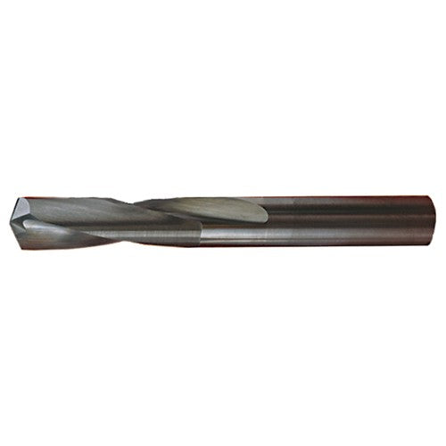 ‎#18 Dia. × 0.17″ Shank × 3/4″ Flute Length × 2-1/2″ OAL, Stub, 118°, Bright, 2xD Flute, Round Solid Carbide Drill - Exact Industrial Supply