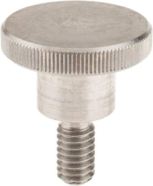 KIPP - 30mm Head, Knurled Knob - Threaded Stem, Stainless Steel - Apex Tool & Supply