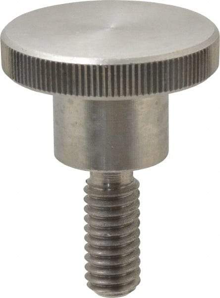 KIPP - 30mm Head, Knurled Knob - Threaded Stem, Stainless Steel - Apex Tool & Supply