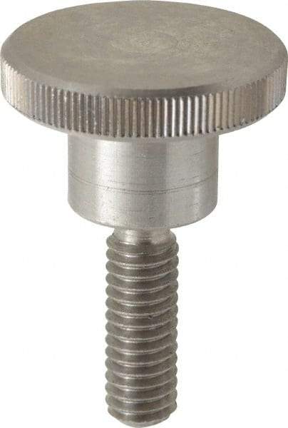 KIPP - 30mm Head, Knurled Knob - Threaded Stem, Stainless Steel - Apex Tool & Supply