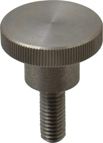 KIPP - 36mm Head, Knurled Knob - Threaded Stem, Stainless Steel - Apex Tool & Supply