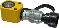 Enerpac - 5 Ton, 0.63" Stroke, 0.62 Cu In Oil Capacity, Portable Hydraulic Single Acting Cylinder - 0.99 Sq In Effective Area, 1.63" Lowered Ht., 2.25" Max Ht., 1.13" Cyl Bore Diam, 1" Plunger Rod Diam, 10,000 Max psi - Apex Tool & Supply