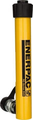 Enerpac - 5 Ton, 7" Stroke, 6.96 Cu In Oil Capacity, Portable Hydraulic Single Acting Cylinder - 0.99 Sq In Effective Area, 10.75" Lowered Ht., 17.75" Max Ht., 1.13" Cyl Bore Diam, 1" Plunger Rod Diam, 10,000 Max psi - Apex Tool & Supply