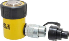 Enerpac - 10 Ton, 1" Stroke, 2.24 Cu In Oil Capacity, Portable Hydraulic Single Acting Cylinder - 2.24 Sq In Effective Area, 3.53" Lowered Ht., 4.53" Max Ht., 1.69" Cyl Bore Diam, 1.5" Plunger Rod Diam, 10,000 Max psi - Apex Tool & Supply