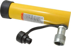Enerpac - 10 Ton, 6.13" Stroke, 13.7 Cu In Oil Capacity, Portable Hydraulic Single Acting Cylinder - 2.24 Sq In Effective Area, 9.75" Lowered Ht., 15.88" Max Ht., 1.69" Cyl Bore Diam, 1.5" Plunger Rod Diam, 10,000 Max psi - Apex Tool & Supply