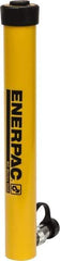 Enerpac - 10 Ton, 14" Stroke, 31.31 Cu In Oil Capacity, Portable Hydraulic Single Acting Cylinder - 2.24 Sq In Effective Area, 17.75" Lowered Ht., 31.75" Max Ht., 1.69" Cyl Bore Diam, 1.5" Plunger Rod Diam, 10,000 Max psi - Apex Tool & Supply