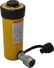 Enerpac - 15 Ton, 4" Stroke, 12.57 Cu In Oil Capacity, Portable Hydraulic Single Acting Cylinder - 3.14 Sq In Effective Area, 7.88" Lowered Ht., 11.88" Max Ht., 2" Cyl Bore Diam, 1.625" Plunger Rod Diam, 10,000 Max psi - Apex Tool & Supply
