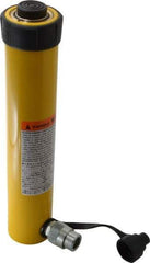 Enerpac - 15 Ton, 10" Stroke, 31.42 Cu In Oil Capacity, Portable Hydraulic Single Acting Cylinder - 3.14 Sq In Effective Area, 14.69" Lowered Ht., 24.69" Max Ht., 2" Cyl Bore Diam, 1.625" Plunger Rod Diam, 10,000 Max psi - Apex Tool & Supply