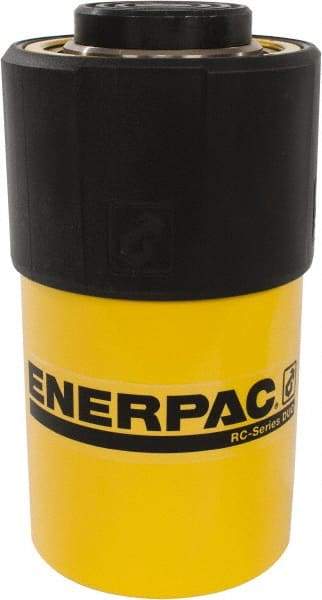 Enerpac - 25 Ton, 2" Stroke, 10.31 Cu In Oil Capacity, Portable Hydraulic Single Acting Cylinder - 5.16 Sq In Effective Area, 6.5" Lowered Ht., 8.5" Max Ht., 2.56" Cyl Bore Diam, 2.25" Plunger Rod Diam, 10,000 Max psi - Apex Tool & Supply