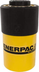 Enerpac - 25 Ton, 2" Stroke, 10.31 Cu In Oil Capacity, Portable Hydraulic Single Acting Cylinder - 5.16 Sq In Effective Area, 6.5" Lowered Ht., 8.5" Max Ht., 2.56" Cyl Bore Diam, 2.25" Plunger Rod Diam, 10,000 Max psi - Apex Tool & Supply