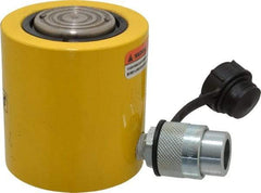 Enerpac - 20 Ton, 1.75" Stroke, 7.75 Cu In Oil Capacity, Portable Hydraulic Low Profile Cylinder - 4.43 Sq In Effective Area, 3.88" Lowered Ht., 5.63" Max Ht., 2.38" Cyl Bore Diam, 2" Plunger Rod Diam, 10,000 Max psi - Apex Tool & Supply