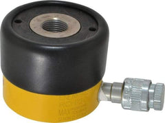 Enerpac - 12 Ton, 0.31" Stroke, 0.86 Cu In Oil Capacity, Portable Hydraulic Hollow Hole Cylinder - 2.76 Sq In Effective Area, 2.19" Lowered Ht., 2.5" Max Ht., 2.13" Cyl Bore Diam, 1.38" Plunger Rod Diam, 10,000 Max psi - Apex Tool & Supply