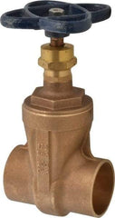 NIBCO - 2" Pipe, Class 125, Soldered Bronze Solid Wedge Stem Gate Valve - 200 WOG, 125 WSP, Screw-In Bonnet - Apex Tool & Supply