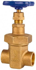 NIBCO - 3" Pipe, Class 150, Soldered Bronze Solid Wedge Stem Gate Valve - 300 WOG, 150 WSP, Union Bonnet - Apex Tool & Supply