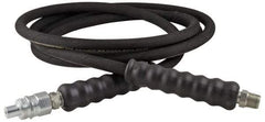 Enerpac - 1/4" Inside Diam x 3/8 NPT 6' Hydraulic Pump Hose - 10,000 psi, AH-604 Opposite End, Rubber - Apex Tool & Supply