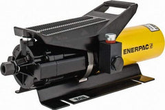 Enerpac - 10,000 psi Air-Hydraulic Pump & Jack - 36 Cu In Oil Capacity, Use with Single Acting Cylinders, Advance, Hold & Retract - Apex Tool & Supply
