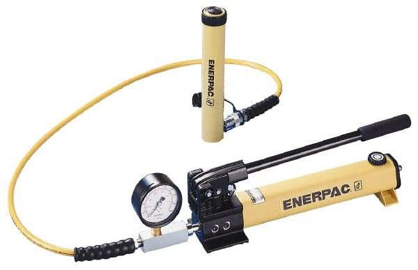 Enerpac - 50 Ton Capacity, Cylinder No. RCS-502, Manual Hydraulic Pump & Cylinder Set - Pump No. P-392 - Apex Tool & Supply