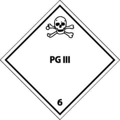 NMC - PG III Shipping Label - 4" High x 4" Wide - Apex Tool & Supply