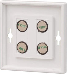 NMC - 8 Inch Wide x 8 Inch High Sign Compatibility, Plastic Square Sign Frame - White - Apex Tool & Supply
